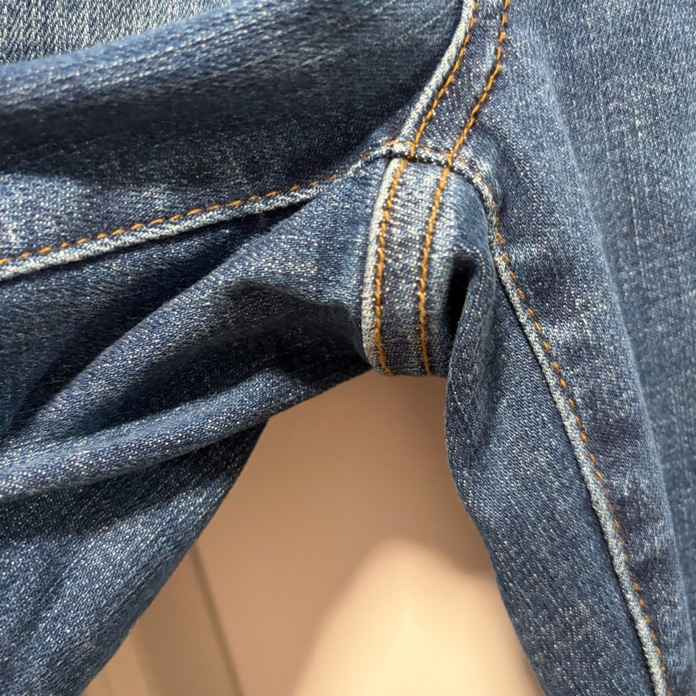 Judy Blue Boyfriend Fit‎ Jeans size 13 Waist 31 Distressed Waffle Thermal Patch - Picture 8 of 13